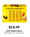 $14.49
Nutrl Vodka Seltzer
All Varieties | 8 - 12oz Cans