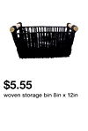 woven storage bin 8in x 12in