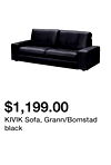 KIVIK Sofa, Grann/Bomstad black