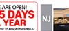 : ARE OPEN! 5 DAYS LOTT NJ I YEAR