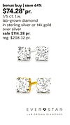 1/5 ct. t.w. lab-grown diamond in sterling silver or 14k gold over silver