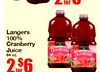 for Langers 100% Cranberry Juice CRANBERRY 64 oz. CRANBERRY