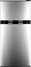 Insignia™ - 4.3 Cu. Ft. Mini Fridge with Top Freezer - Stainless steel