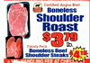 Certified Angus Beet Boneless Shoulder Roast Family Pack Boneless Beef Shoulder Steaks +100 MANDLING FEE AT CHECK