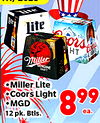 Ute Lite 12 HT - GENUINE - - - Miller Lite Coors Light MGD 12 pk. Btls. 899 ea.