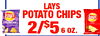 LAYS POTATO CHIPS Lays CRUNCHY 2/$5 6 oz. - -