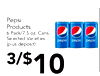 Pepsi Products 6 Pack/7.5 oz. Cans Selected Varieties pepsi pepsi pepsi (plus deposit) 3/$ 10