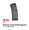 30 Round. 223/5.56 Poly Magazine