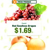FRESH PRODUCE Sweet Red Seedless Grapes