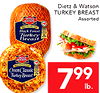 Dietz & Watson TURKEY BREAST Assorted I Block Forest Turkey Breast Oven Classic Turkey Breast 799 lb.