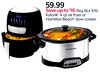 Kalorik® 4-qt air fryer or Hamilton Beach® slow cooker