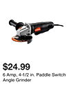 6 Amp, 4-1/2 in. Paddle Switch Angle Grinder