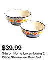 Gibson Home Luxembourg 2 Piece Stoneware Bowl Set