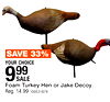 Foam Turkey Hen or Jake Decoy