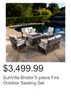 SunVilla Bristol 5-piece Fire Outdoor Seating Set