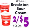 All Vorieties Breakstone Sour Cream - - - 2/$ 16 Oz. Centr. 5