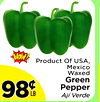 Product Of USA,
Mexico
Waxed
Green
Pepper
Ají Verde
9898¢¢LB