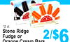 STONE FUDGE 12 ct. ORANGE adidas CREAM BARS - - Stone Ridge Fudge or Orange Cream Bars 2/$6