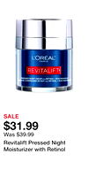 Revitalift Pressed Night Moisturizer with Retinol
