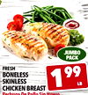 JUMBO PACK FRESH BONELESS 99 SKINLESS 1 LB CHICKEN BREAST Pechuga De Pollo Sin Hueso