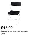 FEJAN Chair, outdoor, foldable gray