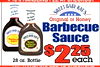LEAN SWEET BABY RAY'S Original or Honey Barbecue - Sauce 28 oz. Bottle