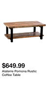 Alaterre Pomona Rustic Coffee Table