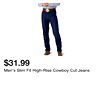 Men's Slim Fit High-Rise Cowboy Cut Jeans