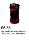 silk touch throw blanket 40in x 50in - dungeons & dragons