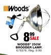 WOODS® 250W BROODER LAMP