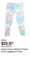 Under Armour Motion Printed Crop Leggings for Girls