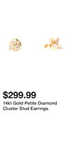 14kt Gold Petite Diamond Cluster Stud Earrings