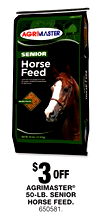 AGRIMASTER® 50-LB. SENIOR HORSE FEED.