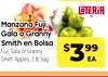 Manzana Fuji, Gala o Granny Smith en Bolsa