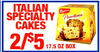 ITALIAN SPECIALTY CAKES 2/$5 17.5 OZ BOX