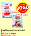 Crab Classic or Simply Surimi