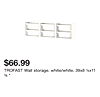 TROFAST Wall storage, white/white, 39x8 ¼x11 ¾ "