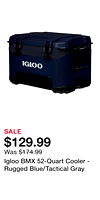 Igloo BMX 52-Quart Cooler - Rugged Blue/Tactical Gray