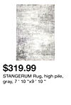 STANGERUM Rug, high pile, gray, 7 ' 10 "x9 ' 10 "