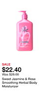 Sweet Jasmine & Rose Smoothing Herbal Body Moisturizer