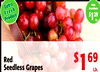 Fresh Extra Fresh $1 29 Produce Red Seedless Grapes $ 1 69 Lb.