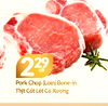 229 LB Pork Chop (Loin) Bone-in Thit Côt Let Có Xu'o'ng
