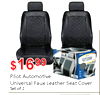 - $1699 SEAT COVERS Pilot Automotive - Universal Faux Leather Seat Cover Set of 2