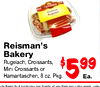 Reisman's Bakery Rugelach, Croissants, Mini Croissants or Hamantaschen, 8 oz. Pkg. 599 Ea. iteme to 4 family of item week unles nor