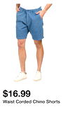 Waist Corded Chino Shorts