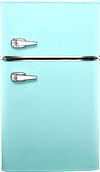 Insignia™ - Retro 3.1 cu. ft. Mini Fridge with Top Freezer - Mint