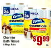 6= MEGA 24 6= MEGA 24 Charmin essentia Charmin SC N - I - essentials strong - Charmin Bath Tissue 6 Mega Rolls s999 ea.