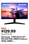 Samsung - T350 Series 27" IPS LED FHD, AMD FreeSync, VESA, HDMI - Dark Blue Gray
