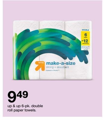 up & up 6-pk. double roll paper towels