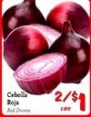 Cebolla Roja 2/$1 LBS Red Onions